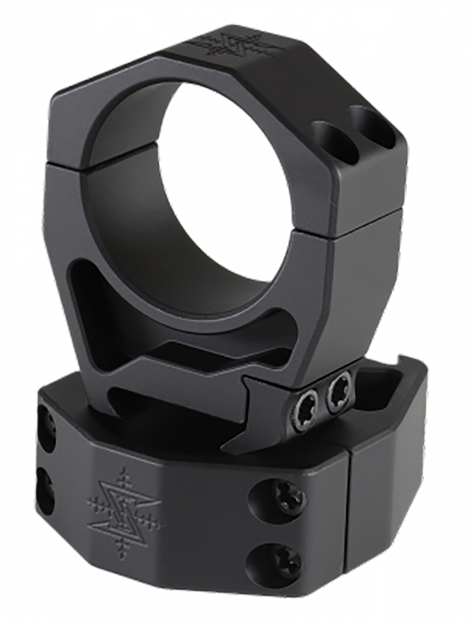 Seekins Scope Ring Set, 35mm Tube, 1" Picatinny Rail Mount, Black