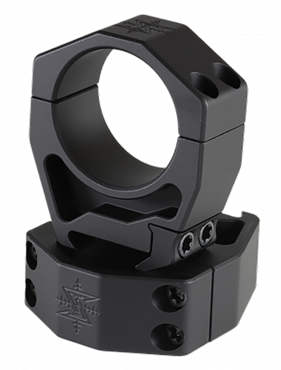 Seekins Scope Ring Set, 35mm Tube, 1" Picatinny Rail Mount, Black - Image 4
