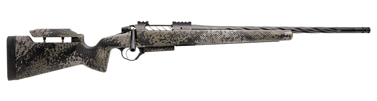 Seekins Precision Havak Slam 308 Win 16" Spiral Fluted Barrel, 20 MOA Rail w/Bubble Level Receiver, Skeletonized Carbon Fiber Woodland Shadow Camo Aluminum Stock - Image 6